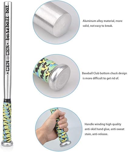 Miniatura 9 de Bate de béisbol utilizado para béisbol y autodefensa, acero de aleación, 25 pulgadas