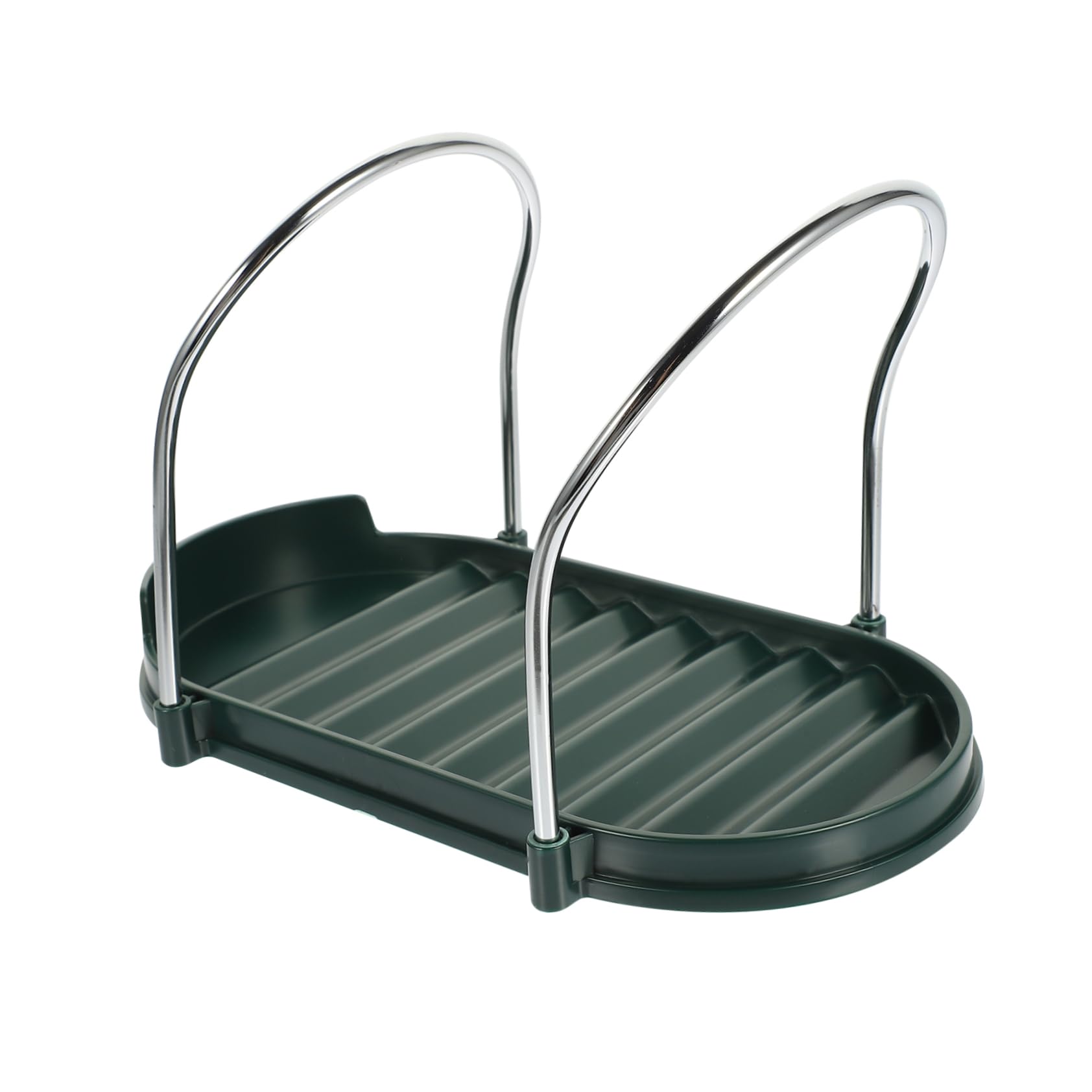 Cabilock Pot Lid Holder Stylish Kitchen Organizer with Stable Base Portable Cooking Utensil Rest for Pots and Lids Keep Countertops Clean and Organized for Home and Restaurant