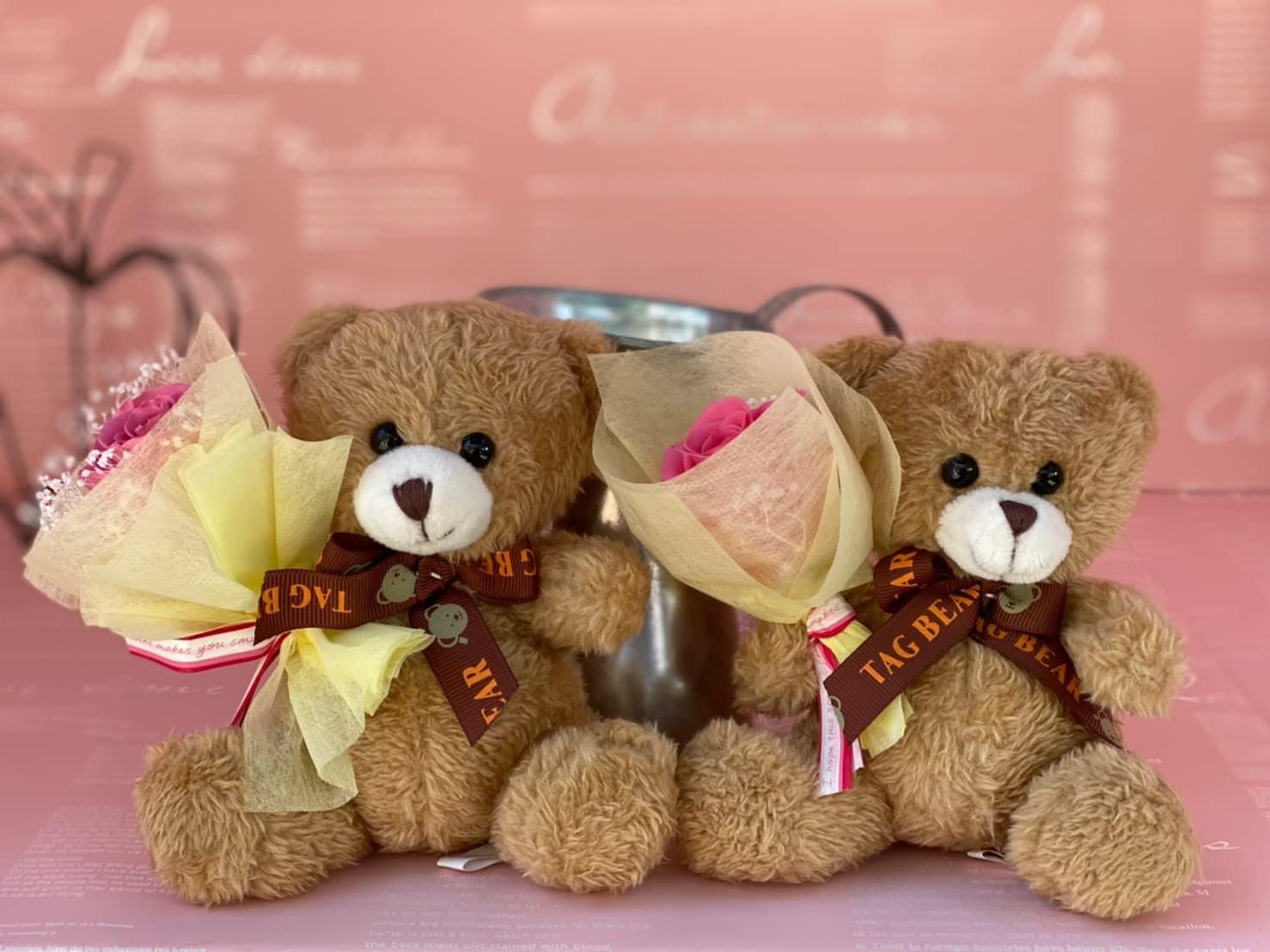 PRECIOSA 【プレシオサ】 クリスタルガラス 熊 テディベア TEDDYBAR 花束