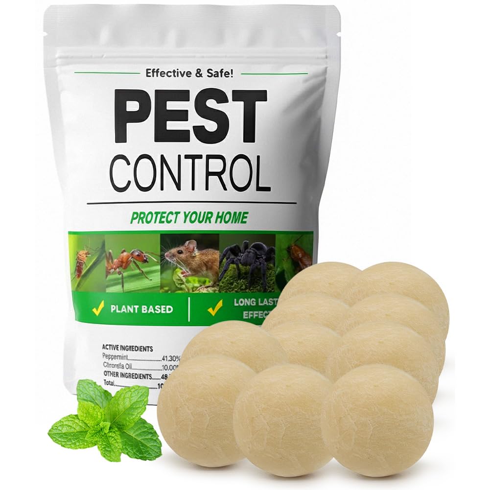 ADMUIPL Pest Repellent, Rat & Mouse Repellent, Indoor Spider Repellent, Helps Keep Ants & Roaches Away, Pet Friendly, Better Than Ultrasonic-10 Pack