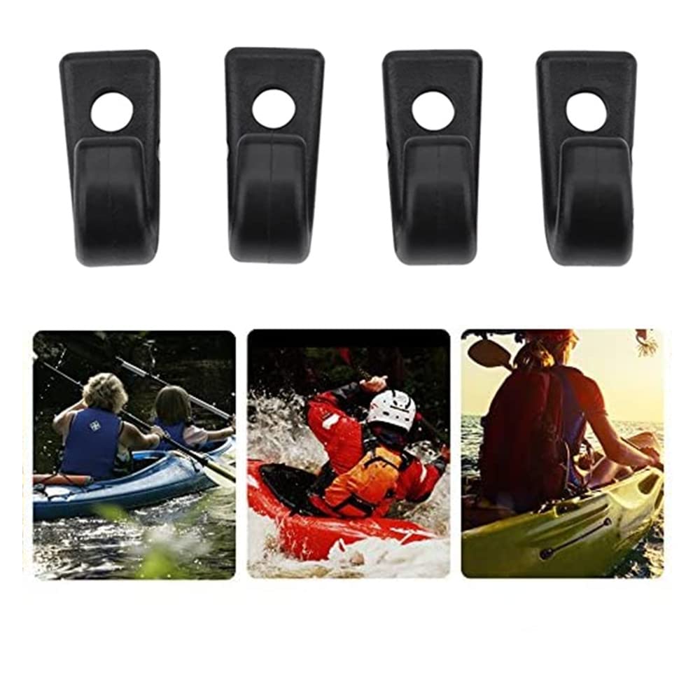 Ganci di Ancoraggio,30 Pcs J Forma Nylon Nero Ancoraggio Ganci,Multi Purpose Durevole Ad Alta Resistenza Clip Nylon Nero Gancio di Ancoraggio per Barca Canoa Bungee
