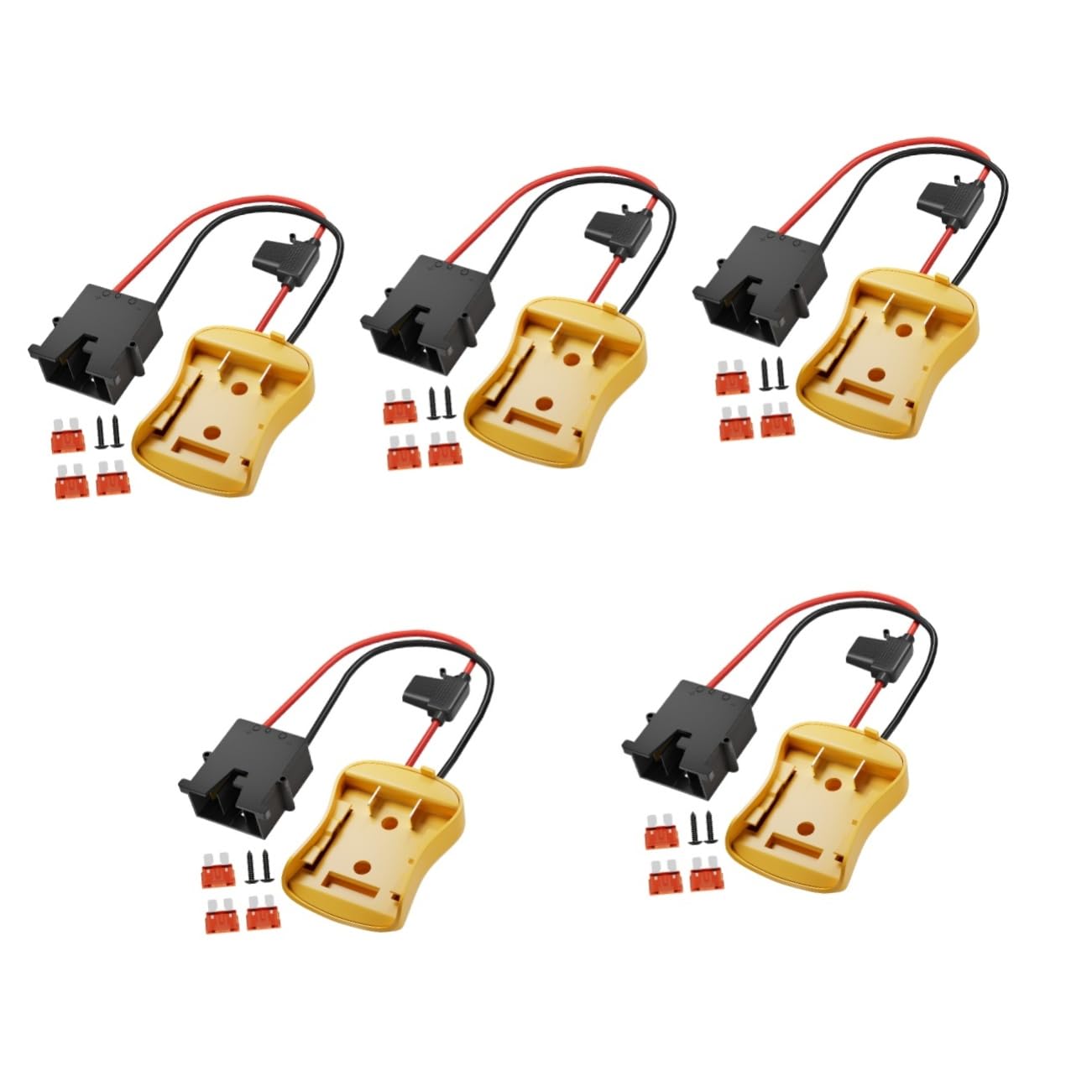 jojofuny 5piezas Conector De Batería Adaptador De Corriente Para Herramientas Eléctricas Conversor De Batería De Litio Compatible Diferentes Modelos