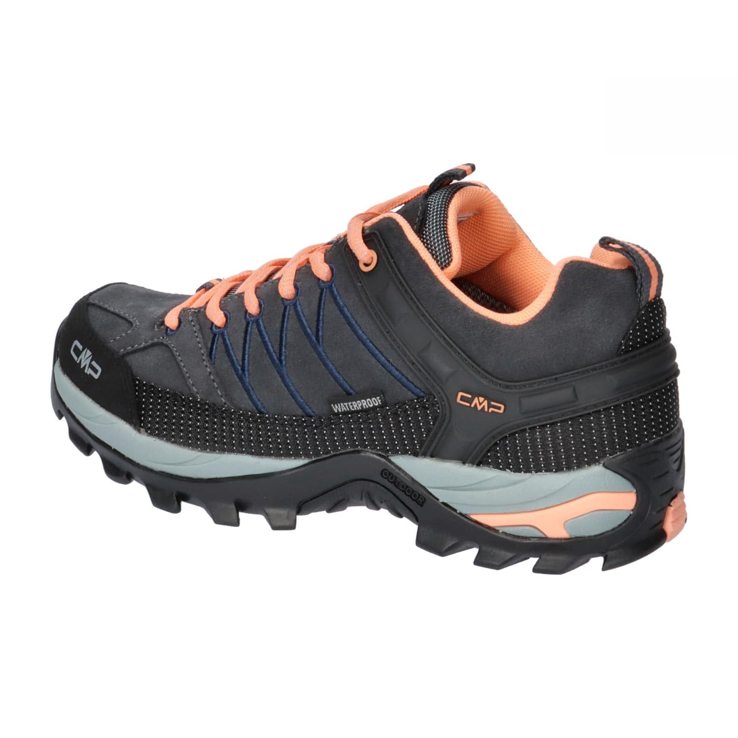 CMP Damen Trekking Schuhe Rigel Low 3Q13246 Antracite-Sunrise 39