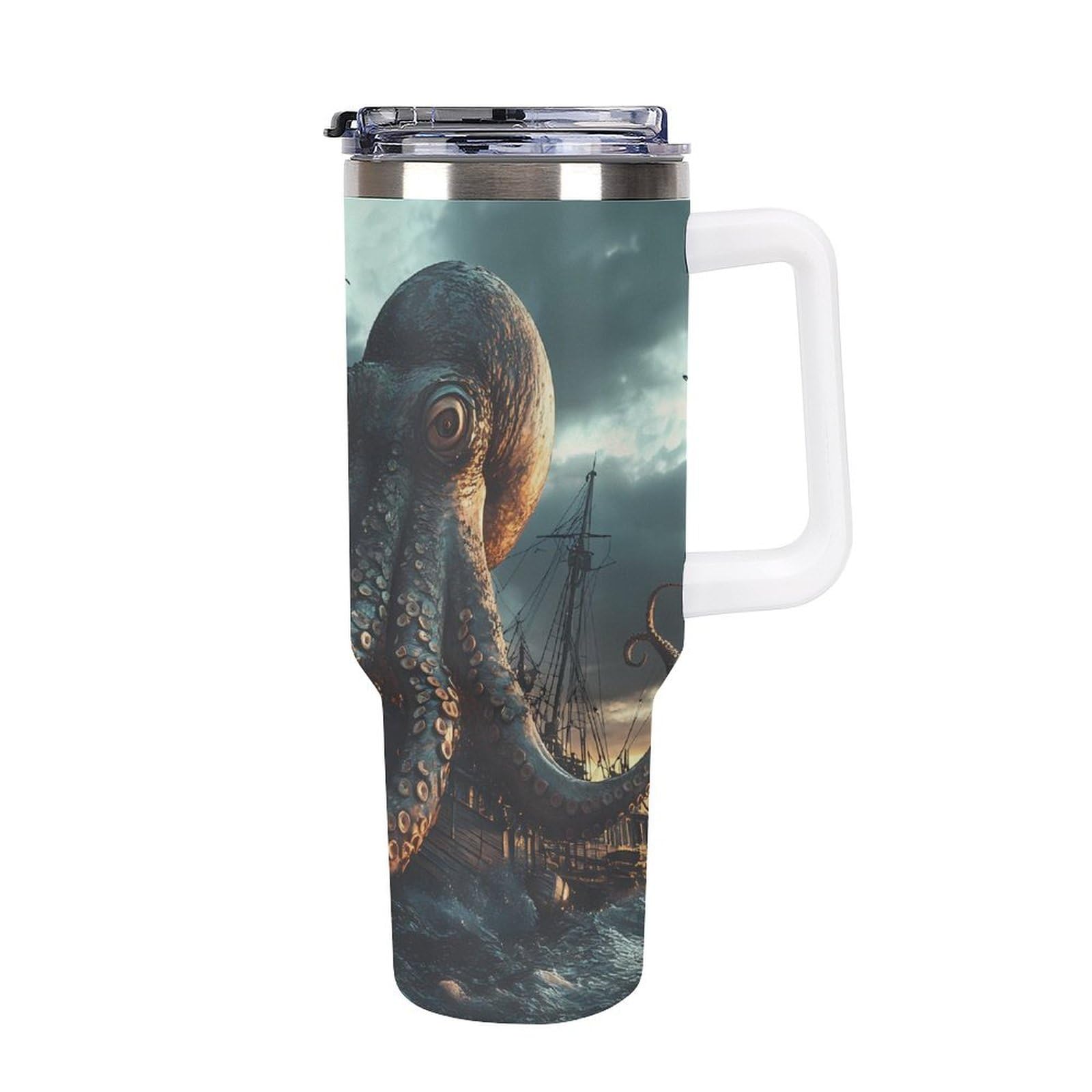 Mug isotherme style voiture blanc 113g pour savourer votre café en voyage