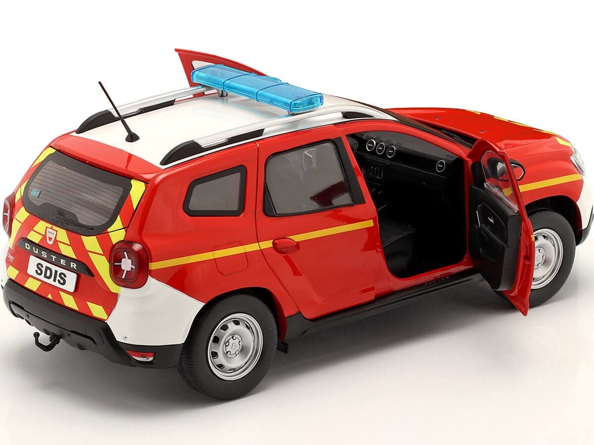 solido S1804605 1:18 2021 Dacia Duster MK2-SDIS Auto in miniatura da collezione, rosso/blu