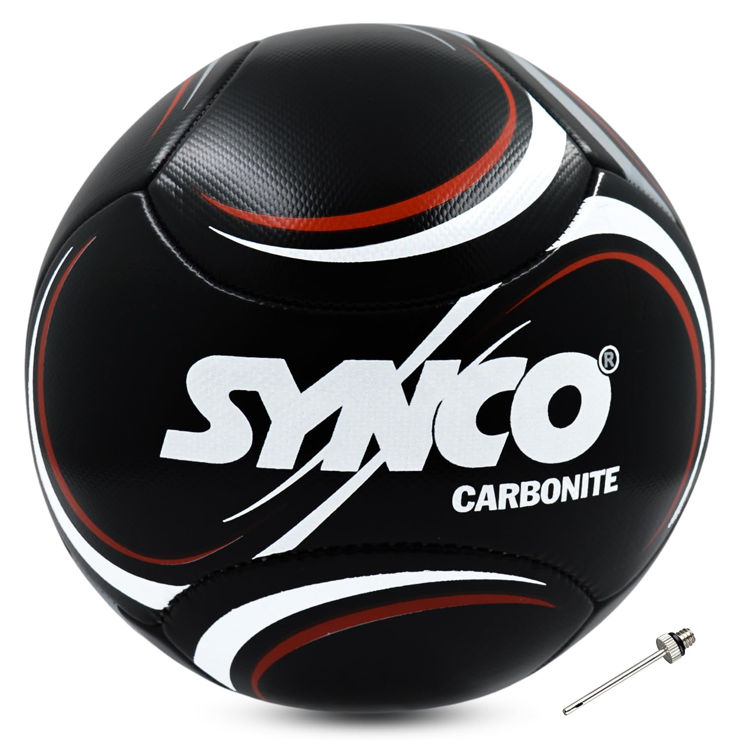 Synco Carbonite Football | PVC Machine Stitched | 6 Panel | Training Football for Beginners | Suitable for Soft & Turf Ground | Soccer Ball Size- 5-image-7