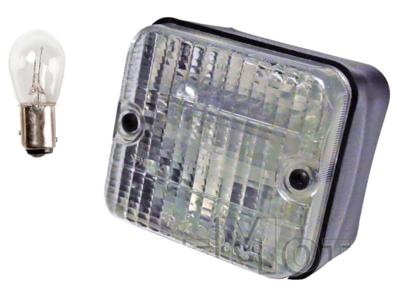 RMS Fanale Retromarcia Quadrato Roulotte Trattore Rimorchi Barca Moto Carrello
