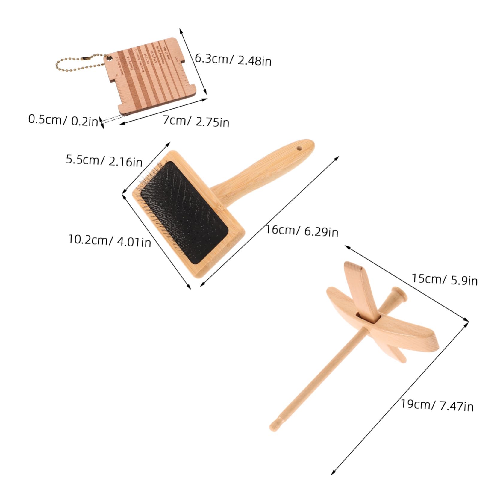 Healvian Set di Strumenti per Filatura a Mano in Legno 1 Pezzo