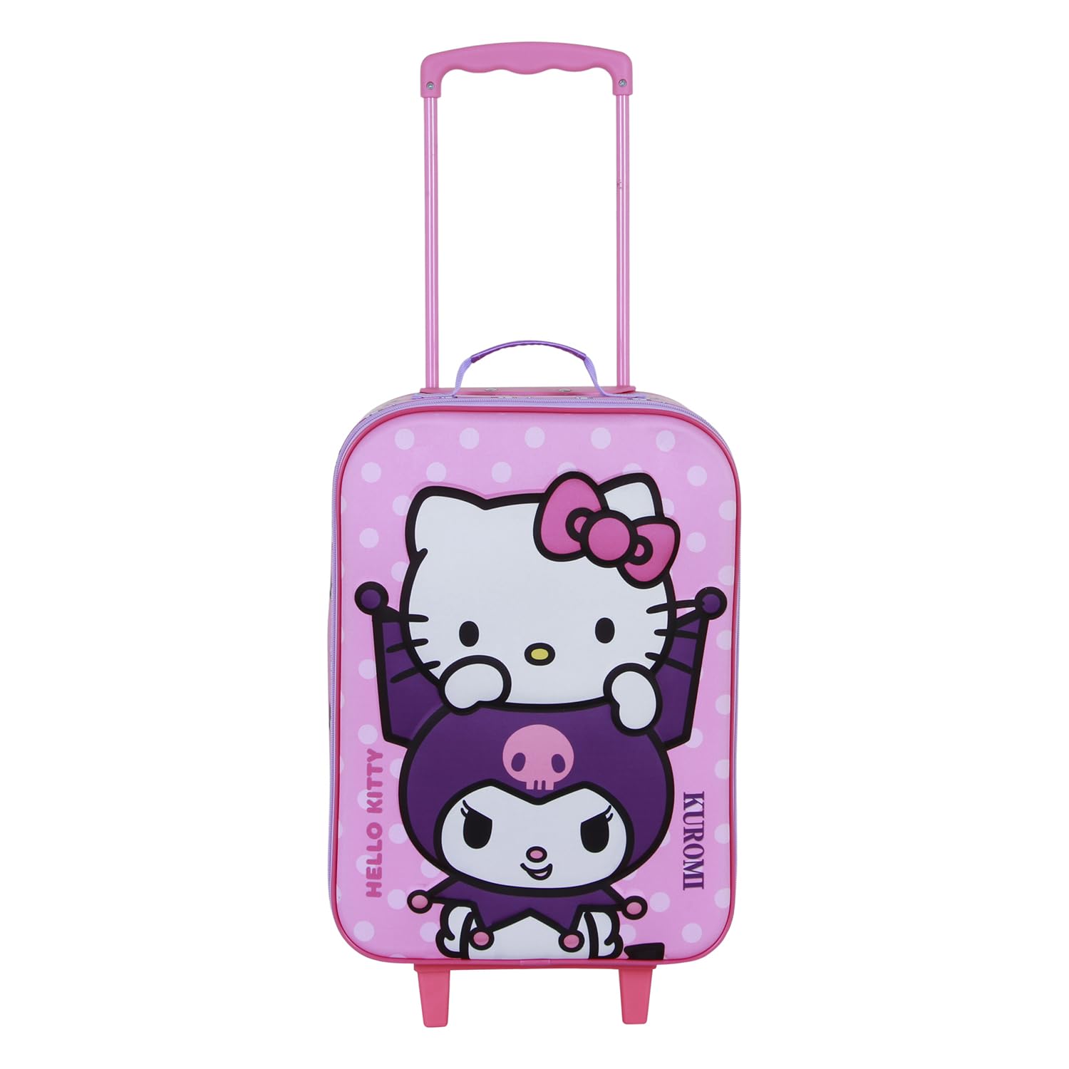 Karactermania Sanrio Hello Kitty Playful-Soft walizka na kółkach 3D, różowa, 17 x 33 x 52 cm, pojemność 26 l, Różowy Hello Kitty, Jeden rozmiar, Sanrio Soft 3D walizka na kółkach