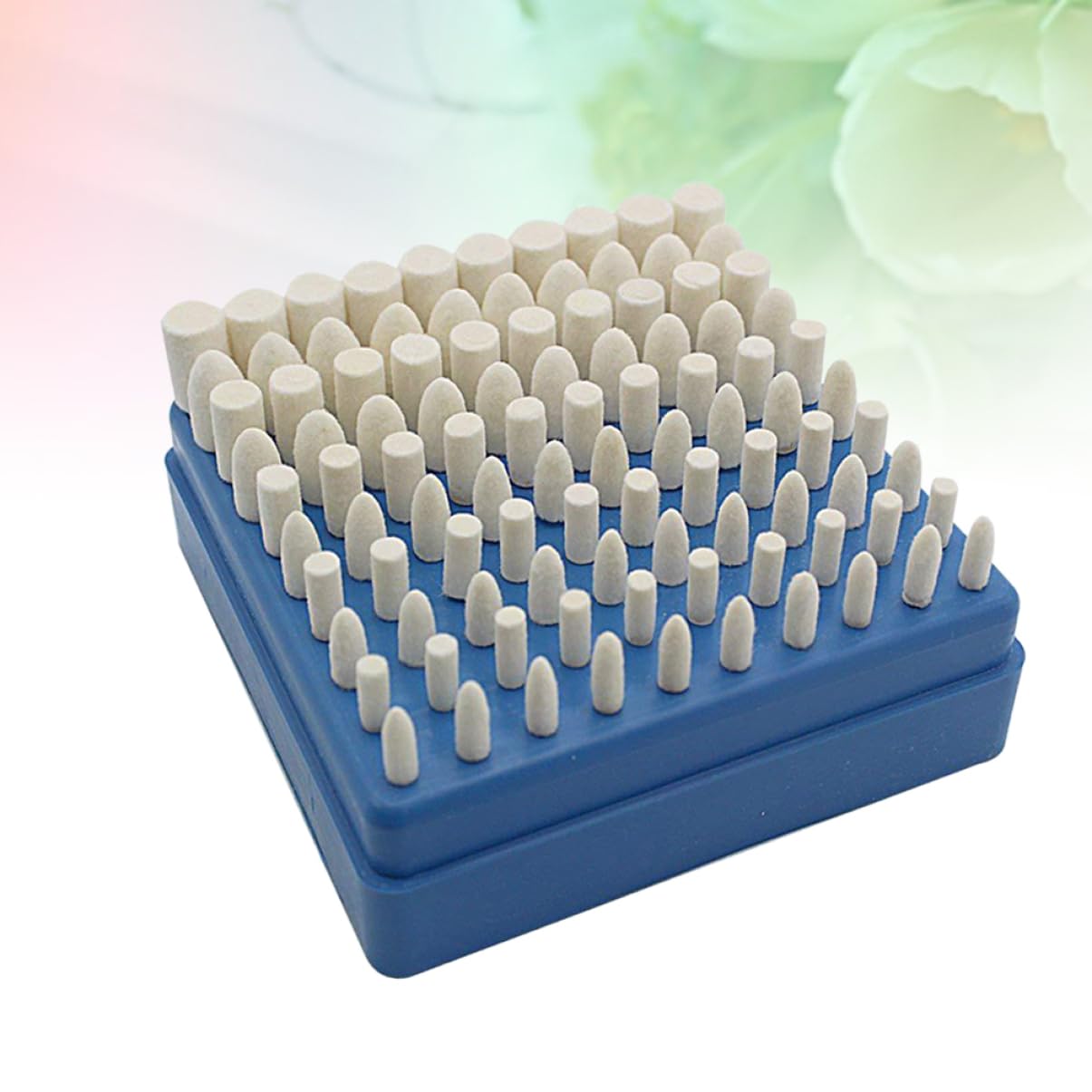 Cabilock Punti di Lucidatura in Lana per Utensili Rotanti Set da 100 Pezzi, Ruota per Lucidatura in Lana per Oggetti in Vetro e Gioielli Colore Casuale