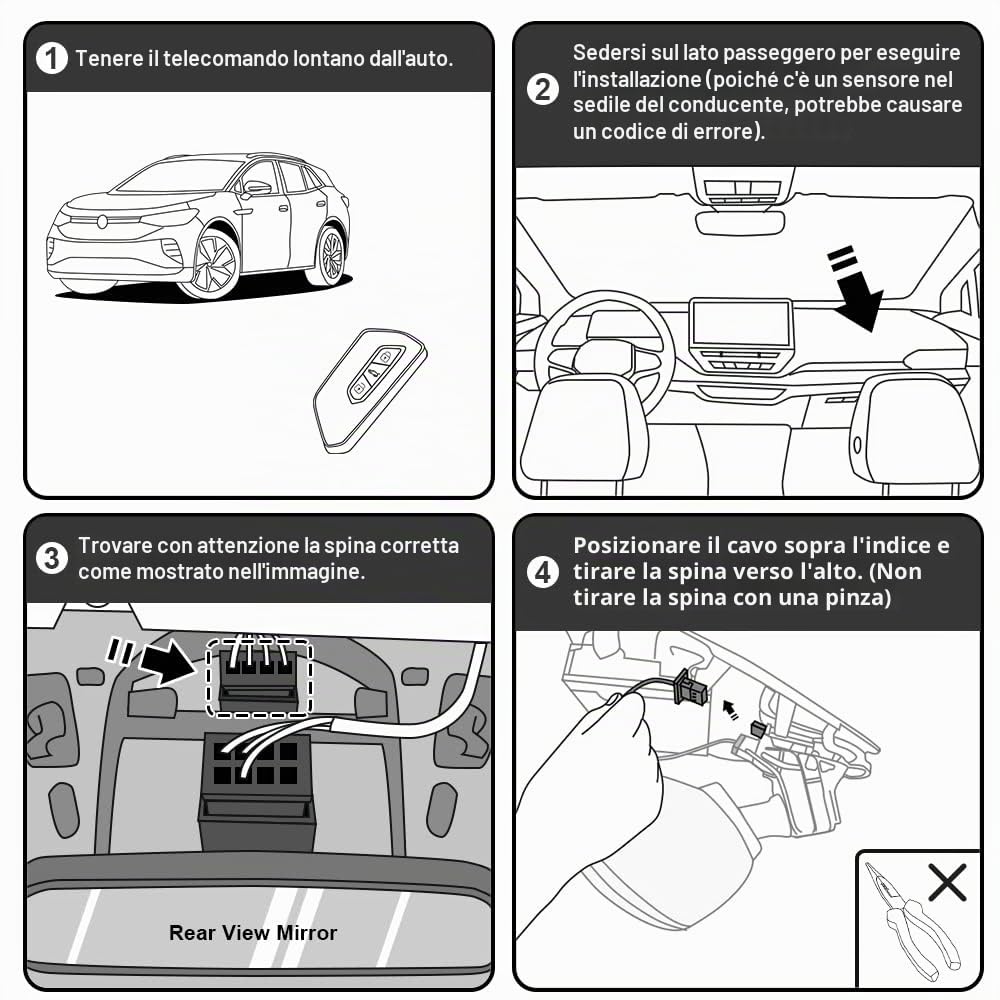 FITCAMX Dash Cam Compatibile con VW ID.4 2021-2025 Pro S & Audi Q4 e-tron 2022-2026, 4K OEM registratore di guida WiFi, visione notturna UHD 2160P, monitor di parcheggio, sensore G, 64 GB