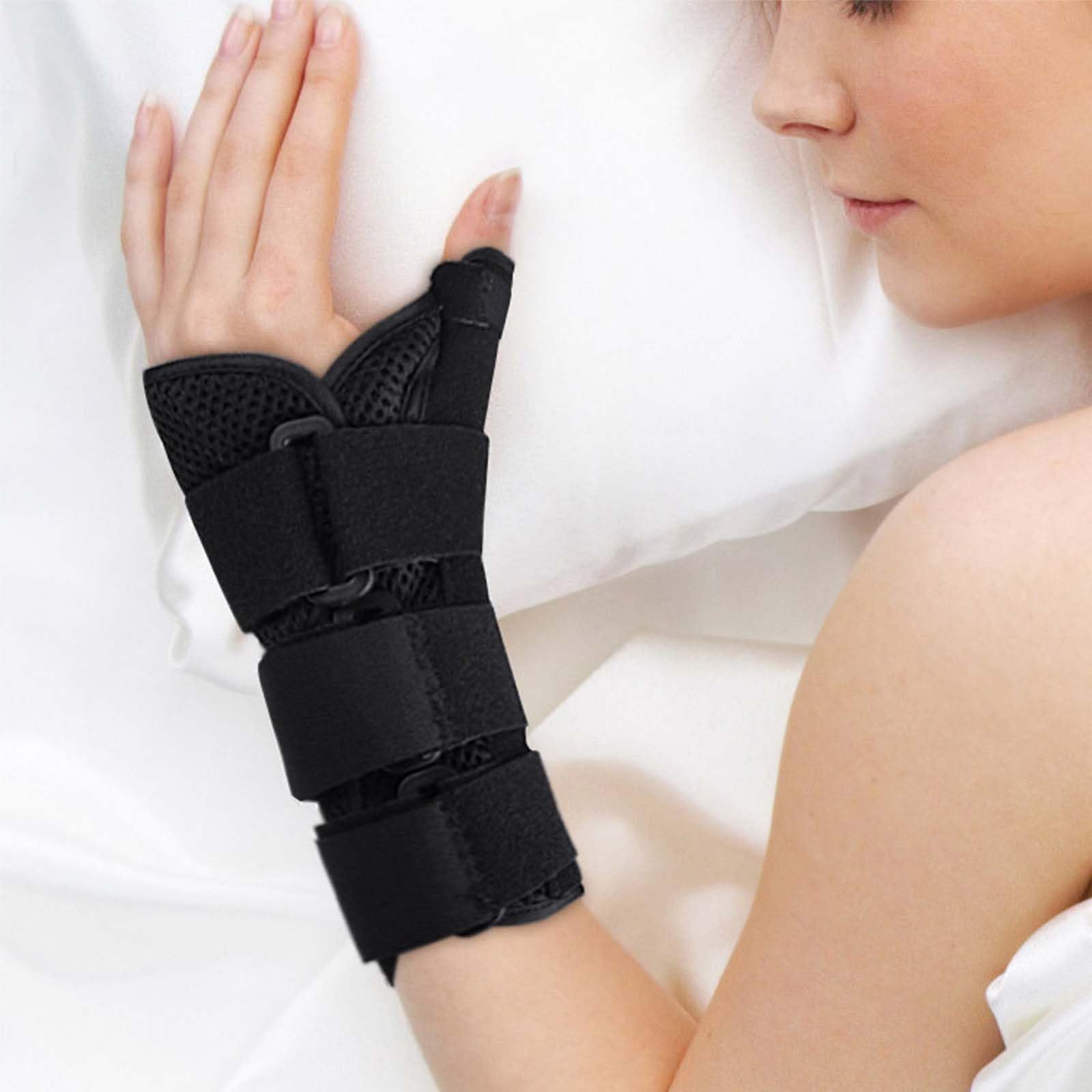 HAILM Supporto per Pollice & Stabilizzatore Polso, Supporto Polso Regolabile Alluminio, Adatto Uomini e Donne, per Artrite e Tendinite, Sollievo Dolore Articolazioni (Nero),Right Hand