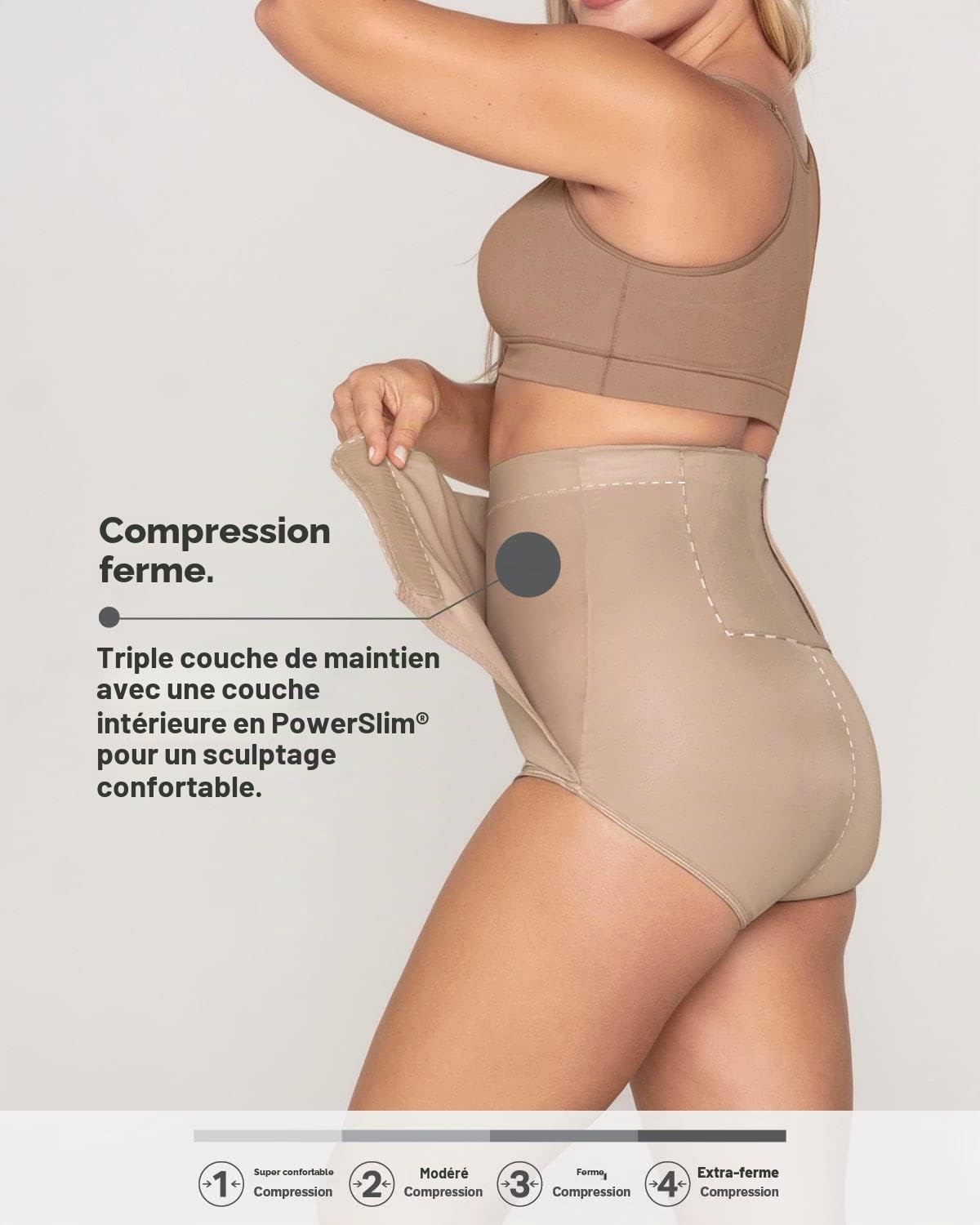 Culotte Gaine Post-Partum et Post-chirurgicale avec Une Plus Grande Couverture de l'abdomen