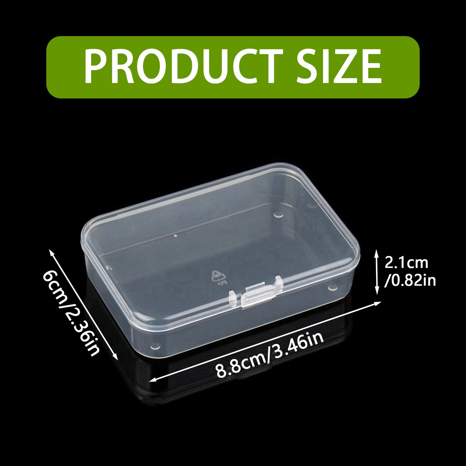 QHLWTT 6Pcs Useful Small Plastic Boxes Lightweight Clear Plastic Storage Box Jewelry Finding Transparent Portable Tackle Box for Pills Beads - Image 2