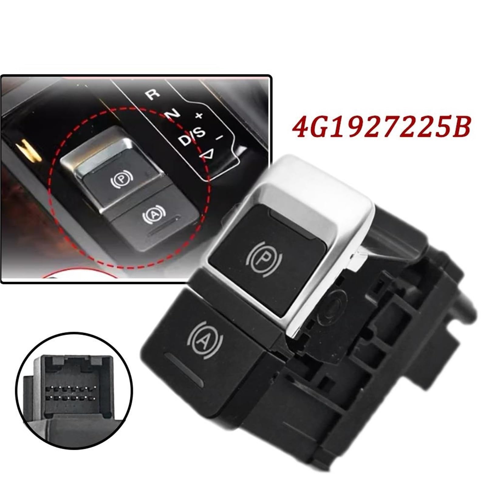 Przełącznik hamulca postojowego 12-pinowy elektryczny przełącznik hamulca ręcznego, przycisk hamulca postojowego 4G1927225B 4G1 927 225 B, pasuje do Audi A6 C7 A7 2012-2018
