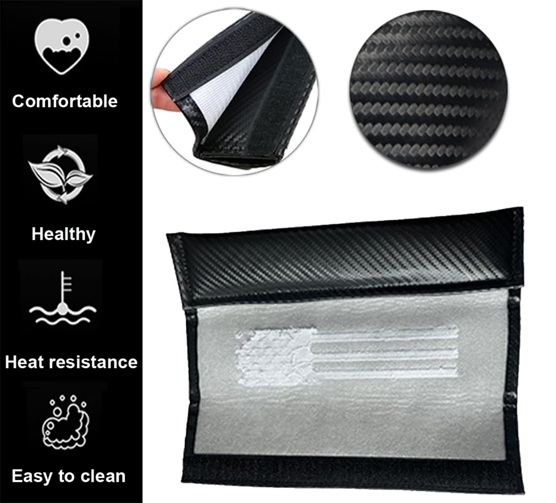 2 fundas para cinturón de seguridad de coche, almohadillas para los hombros para la bandera de Estados Unidos, almohadillas de fibra de carbono para cinturón de seguridad, decoración de bandera