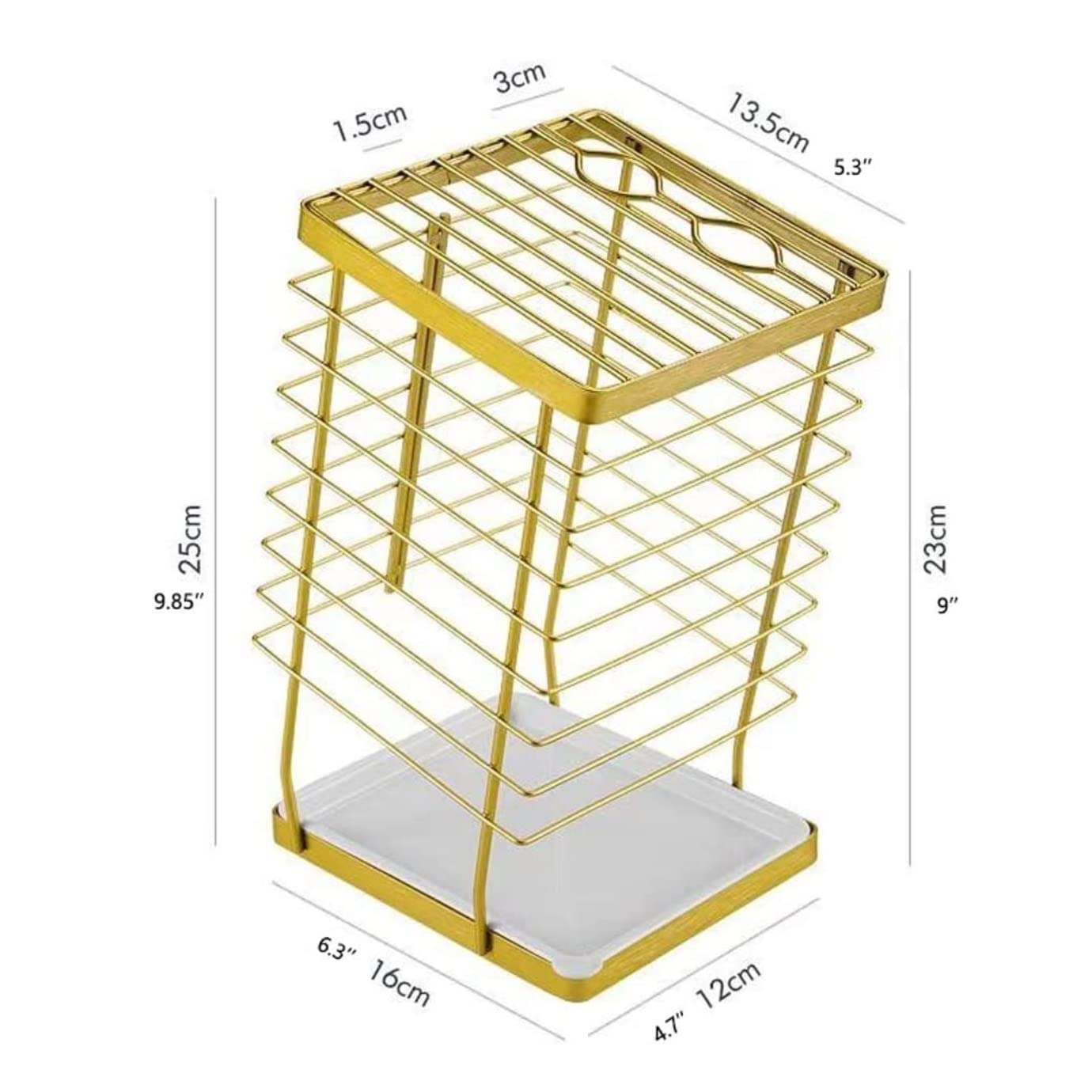Bloque Cuchillos Cocina Soporte para Cuchillos De Acero Inoxidable Hueco, Estante Creativo para Cuchillos De Cocina, Almacenamiento De Mesa(Gold)