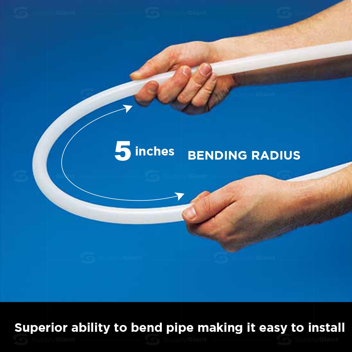 Tubo Pex-A de 1-1/4 pulgadas x 100 pies, tubo Pex sin barrera para agua potable, tubo de agua flexible Pex de 1-1/2 pulgadas para fontanería, tubo Pex blanco