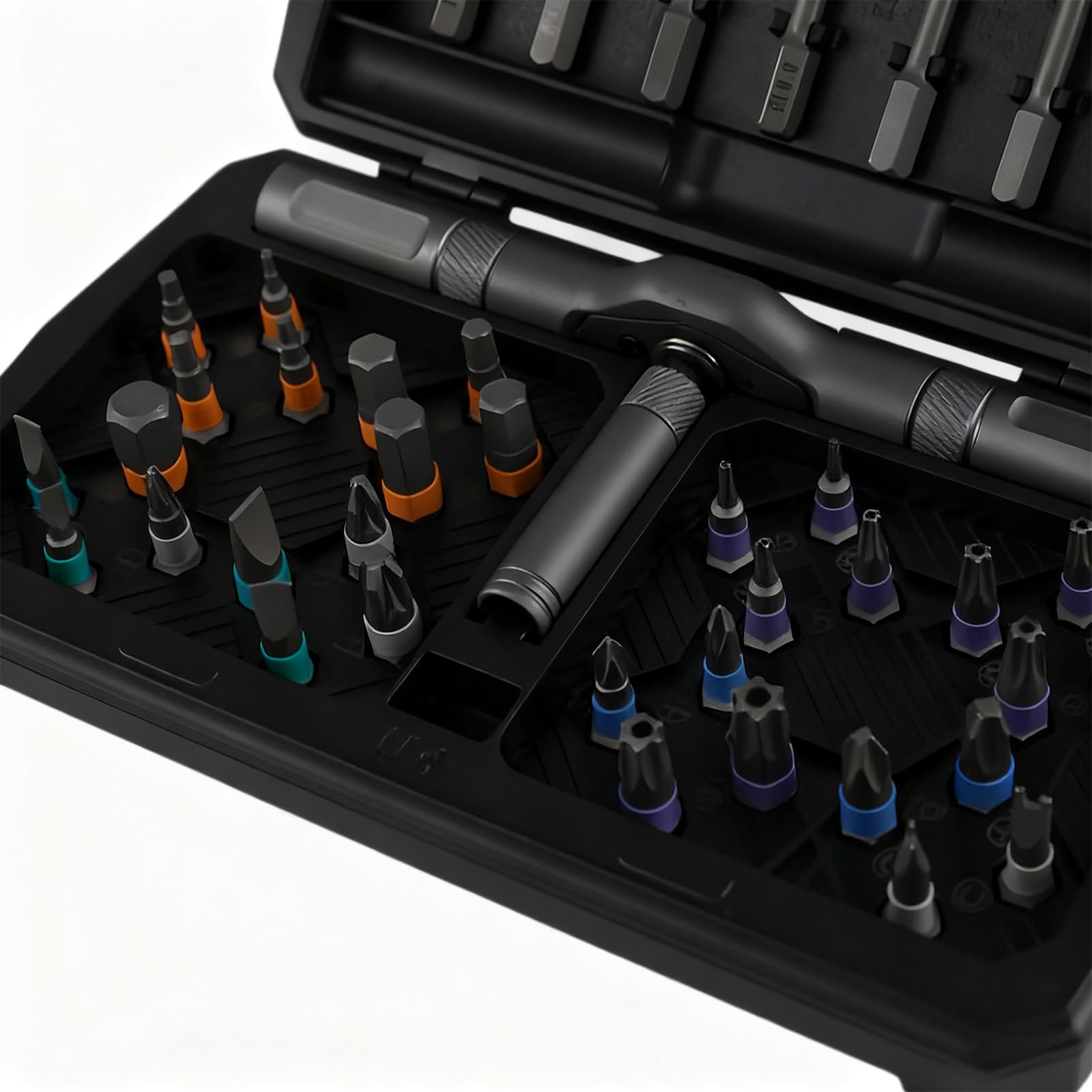 Juego De Destornilladores Magnéticos con Estuche Magnético 43 en 1 | Kit de Destornilladores para Ordenador Para Hogar Garaje Bicicleta Gafas De Sol Gafas