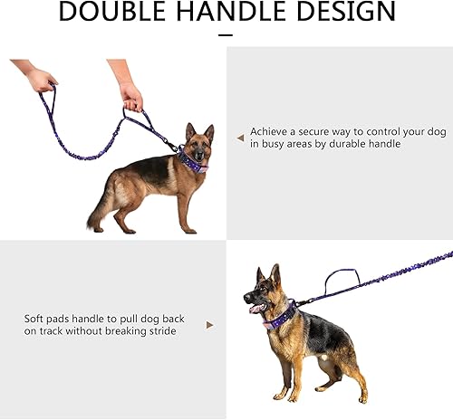 Miniatura 83 de DAGANXI - Collar táctico para perro, collar ajustable de nailon para adiestramiento con asa de control y hebilla, para perros medianos y grandes