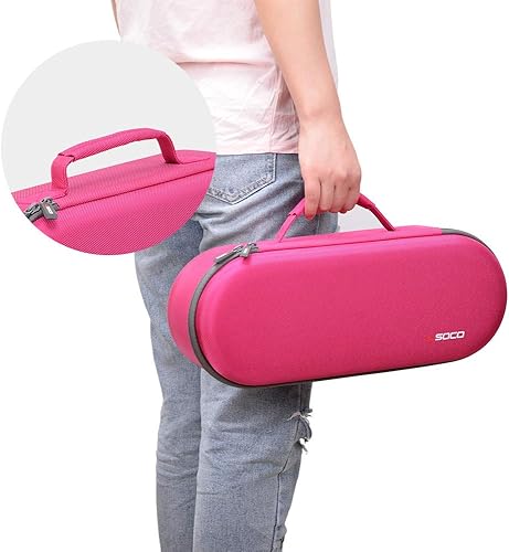 Miniatura 6 de RLSOCO Estuche rígido para secador de pelo supersónico Dyson HD15 HD08 HD07 HD03 HD01-Compatible con accesorios supersónicos completos (rosa)