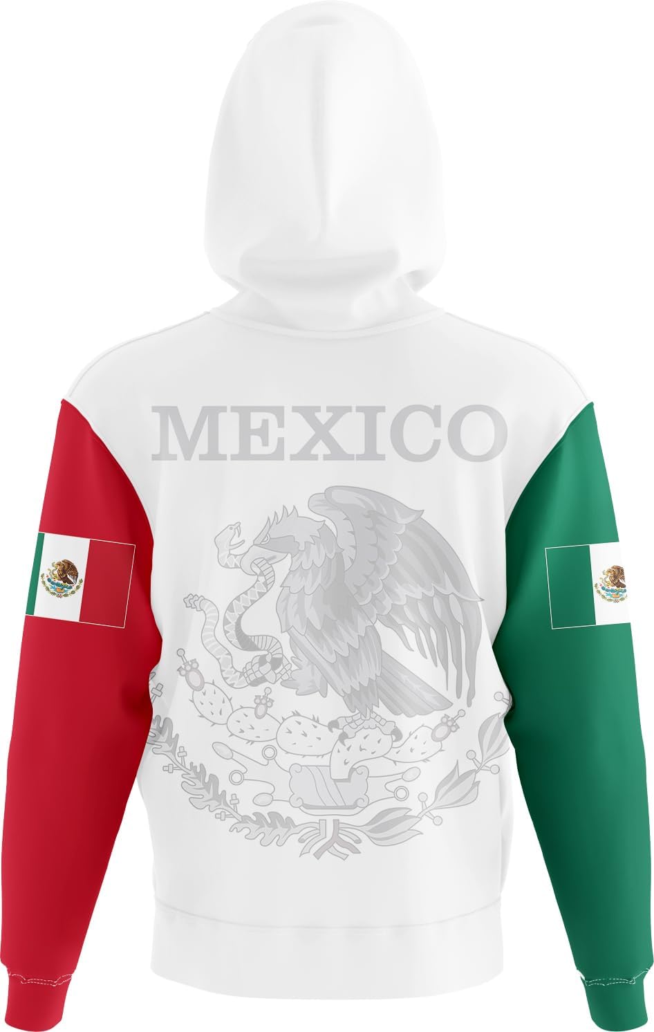 Men's Mexico Flag Hoodie Unisex Mexican DNA Black Long Sleeve Pullover Casual Mexican Patriotic Sweatshirt Hoodie - Image 2