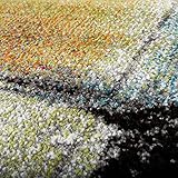 Paco Home Tappeto di Design Moderno Soggiorno Dipinto A Olio Astratto Ruggine Nero Giallo, Dimensione:160x220 cm