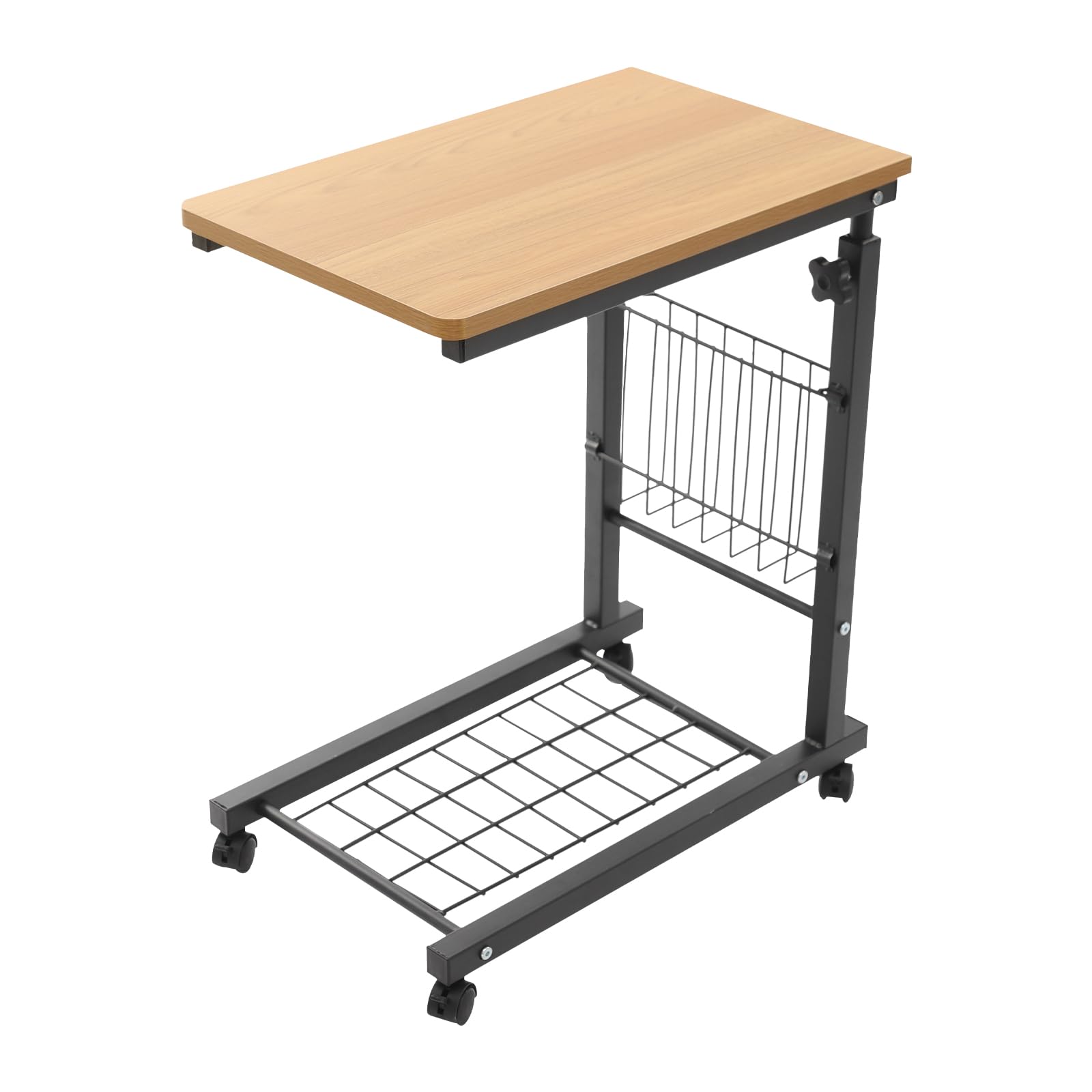 Set of 2 - Folding TV Tray Table in White Wood Finish New