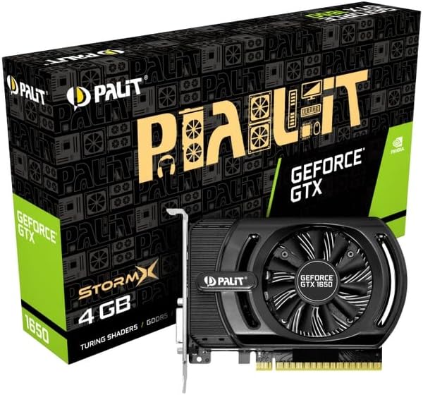 Palit GeForce GTX 1650 StormX OC 4 GB GDDR5 Graphics Card, HDMI, Dual-Link DVI-D