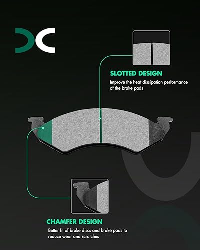 Miniatura 2 de SCITOO Juego de pastillas de freno de cerámica D820 reemplazo delantero para Dodge Dakota 2000-2002, para Dodge para Durango 2000-2002