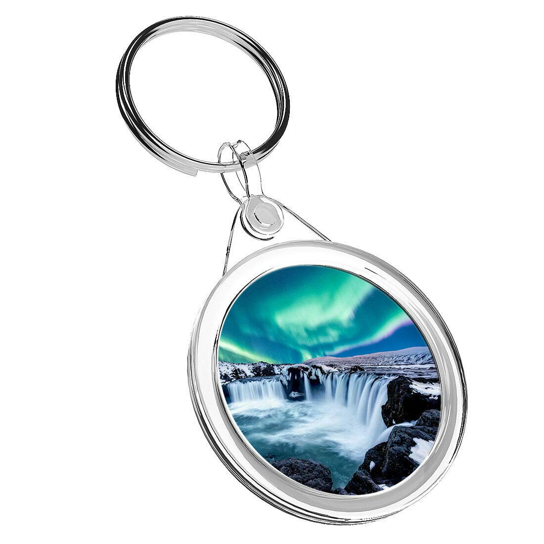 Destination Vinyl Keyrings Unisex Kids Multi 1 X Godafoss Waterfall In Iceland - Keyring Ir02 Mum Dad Kid Birthday #3310