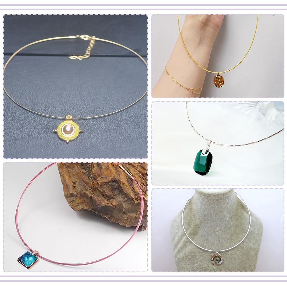 UNICRAFTALE Collana con Filo Nero Collana con Filo in Acciaio Inossidabile Collana Girocollo con Chiusura A Vite in Ottone Collana con Filo Catene Collana con Filo Corda Creazione di Gioielli