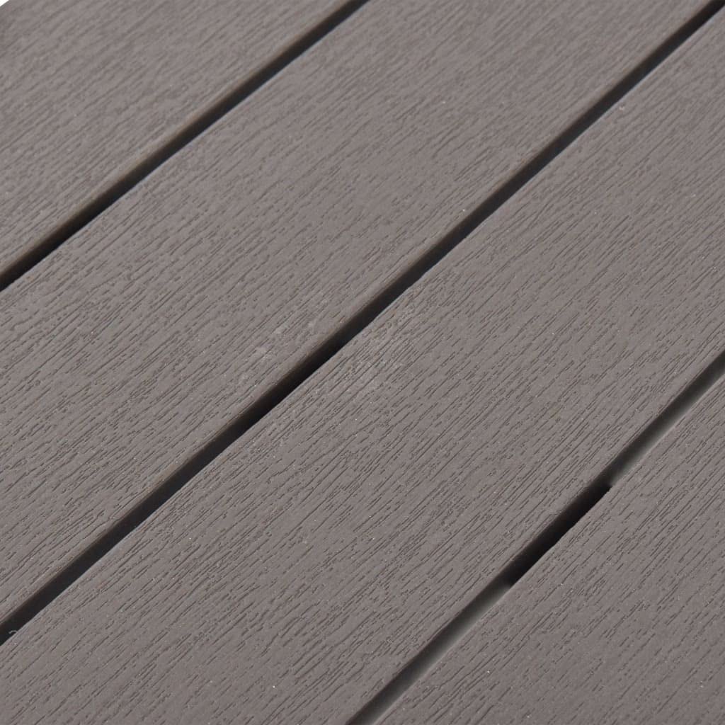 vidaXL Lot de 2 Bancs de Jardin, Chaises de Parc, Sièges de Patio avec Lattes, Meubles de Terrasse, Banc d' Extérieur, Moka Plastique