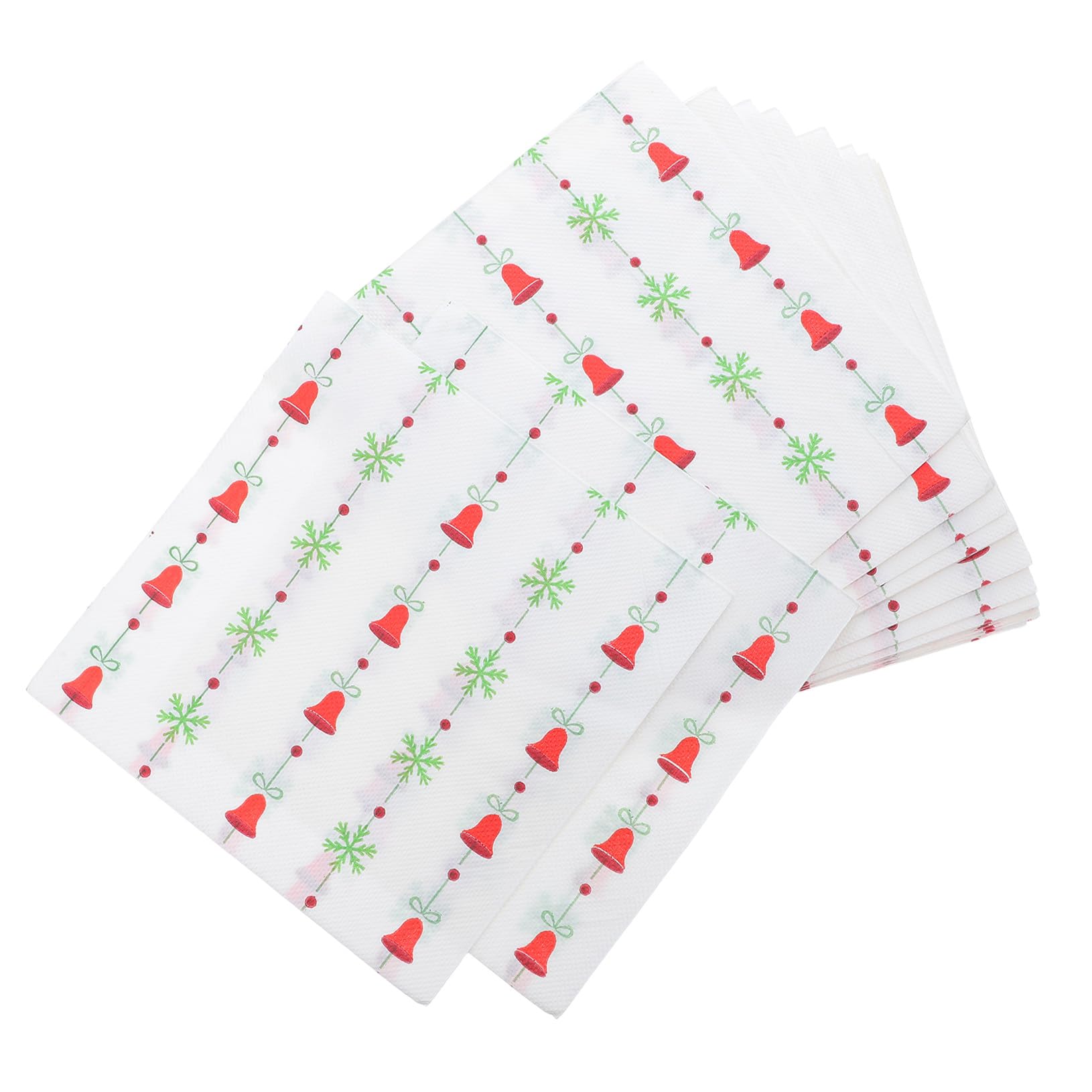 120stücke Weihnachtliche Servietten Aus Papier Mit Glockenmuster Für Winterfeiern Dekorative Einwegservietten Für Partydekorationen Und Tischdekoration