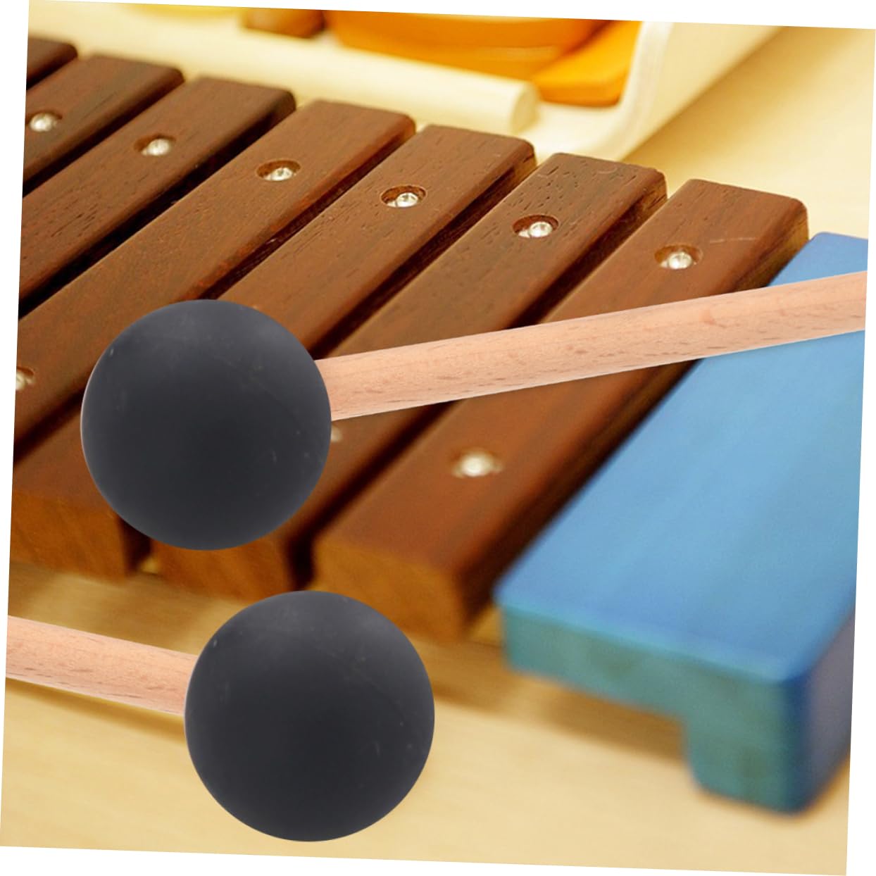 ibasenice 8pary Pałek Do Marimby z Ergonomicznymi Uchwytami Instrument Perkusyjny Do Nauki i Występów Trwałe Gumowe Końcówki Dla Początkujących i Profesjonalistów