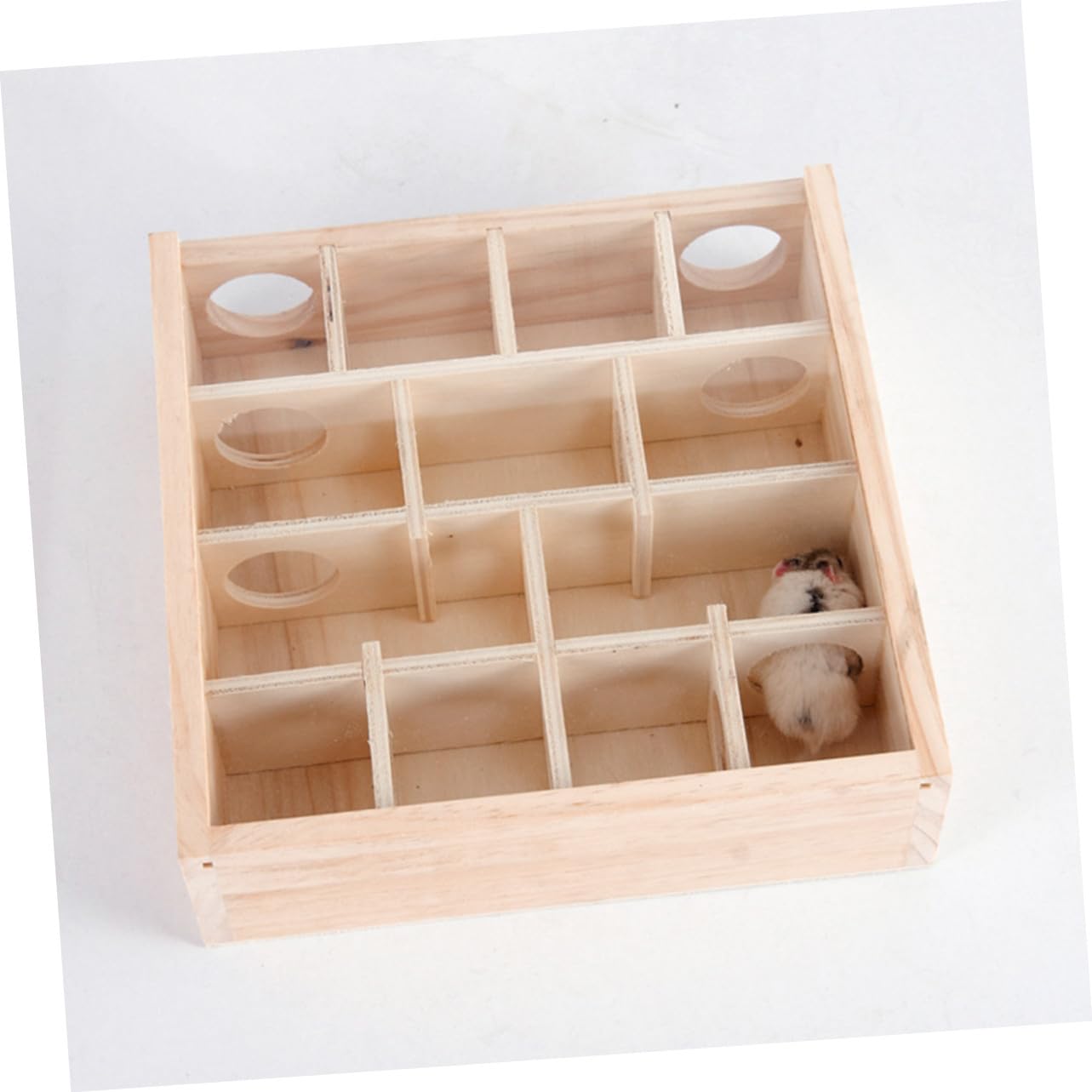 Supvox Hamster Holzlabyrinth Natürliches Holz Material Kleintier Tunnel für Kleine Hamster Käfig Zubehör Fördert Bewegung und