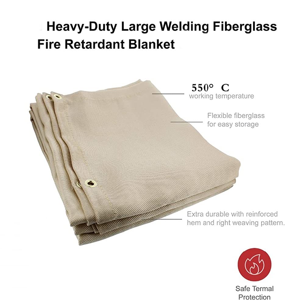 Couverture de soudage Robuste en Fibre de Verre avec œillets for Bouclier