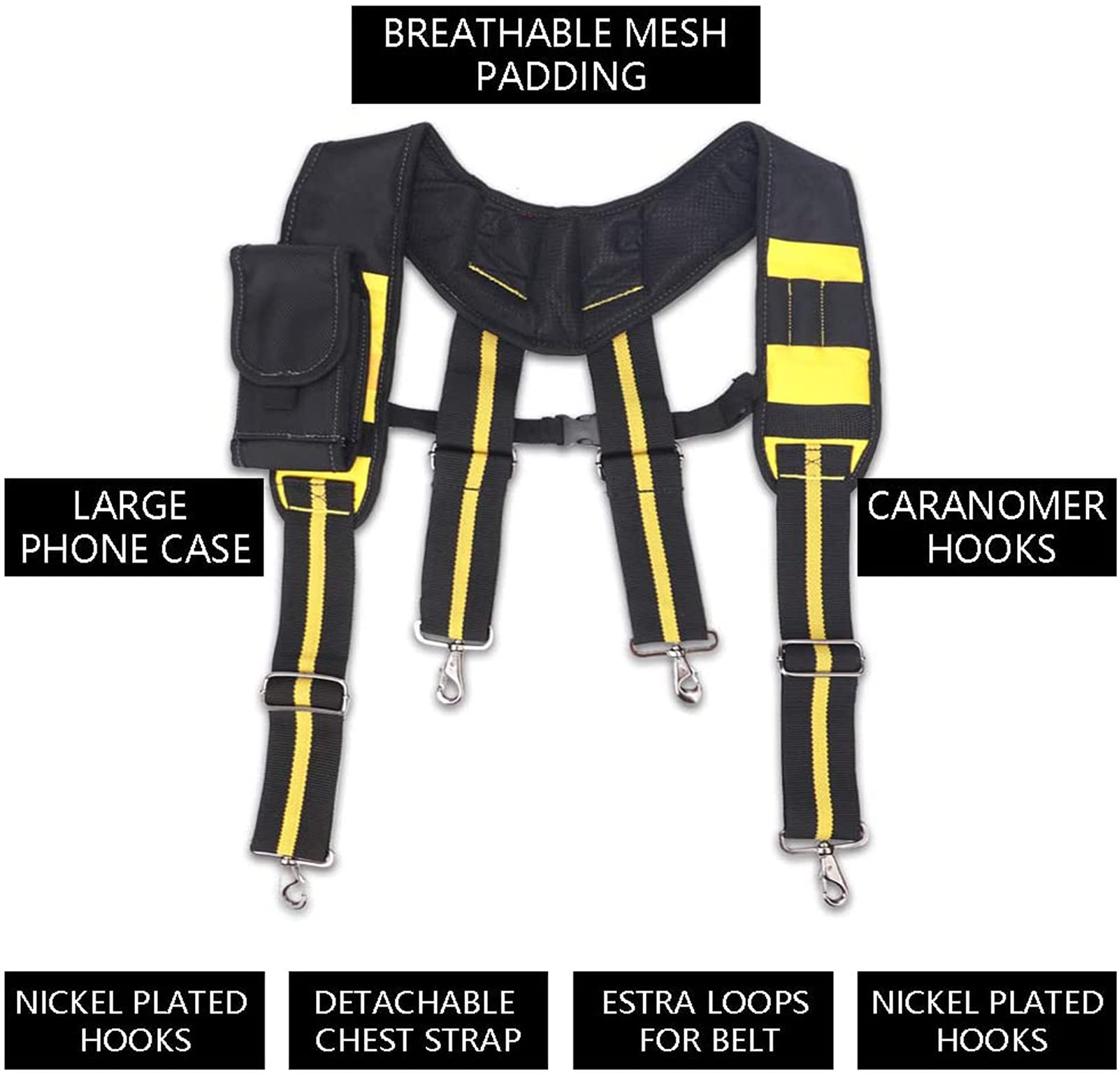 Bretelle Per Cintura Attrezzi Candeon - Regolabile, Tasche Multiple | Per Falegnami, Elettricisti - Foto 6