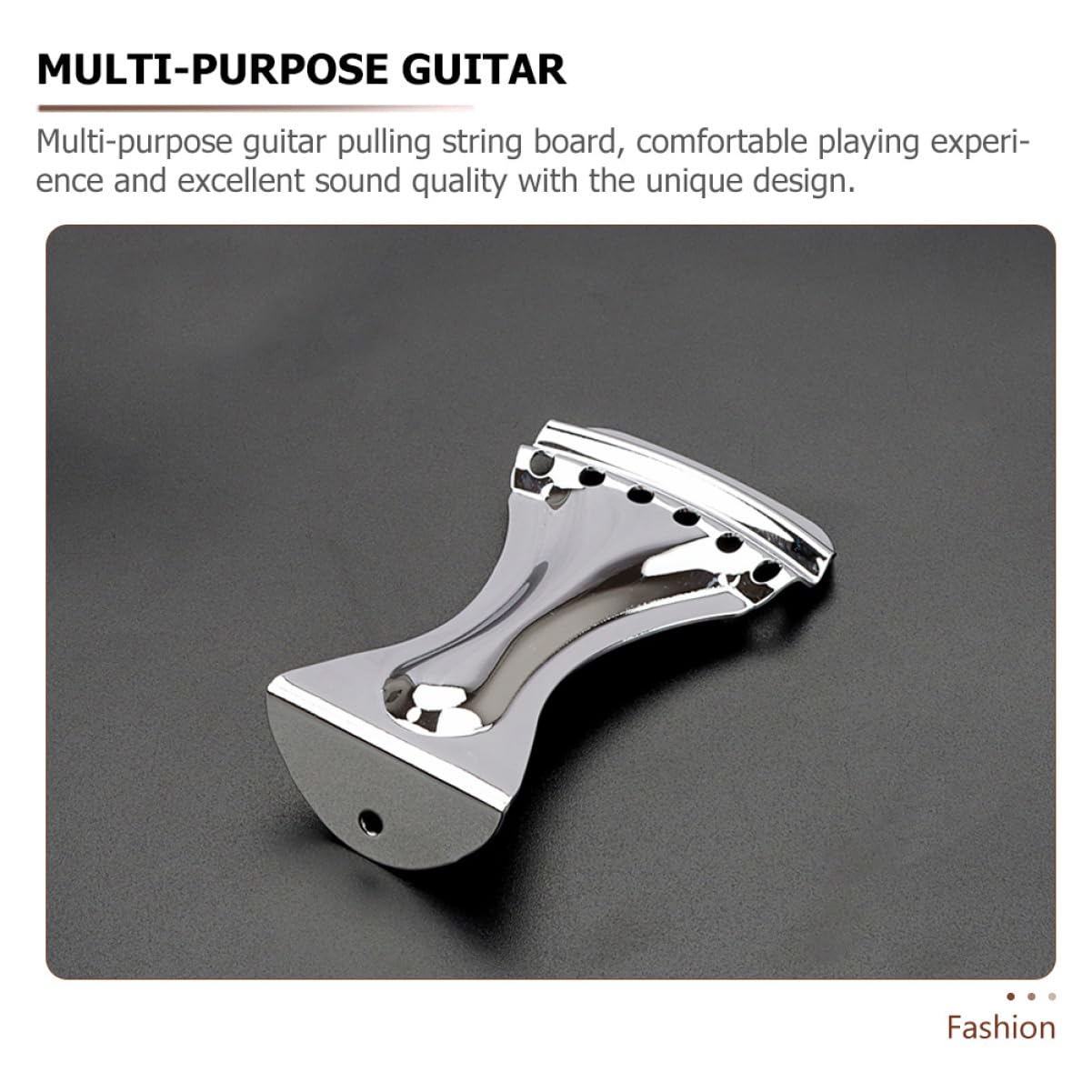 ifundom Guitar Bridge Tailpiece Chrome Metal Tailpiece for Resonator Guitar Parts