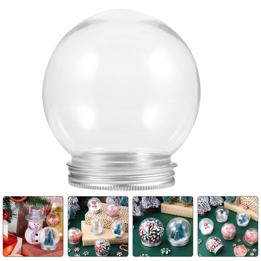 Veemoon 16piezas Decorative Water Globe De Botellas De Transparentes para Manualidades Navideñas Rellenables y Portátiles Tapa