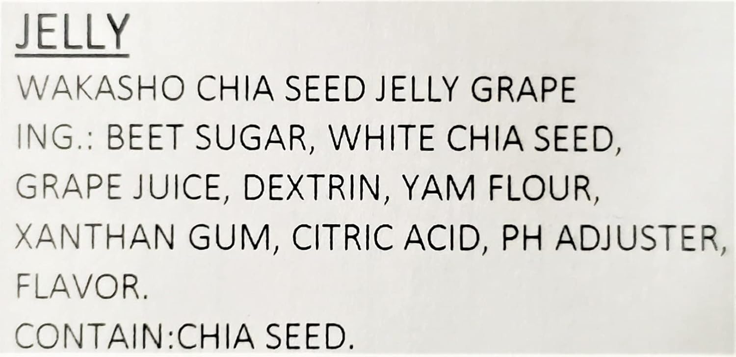 Wakasho Chia Seed Grape Jelly (3 Pack, Total of 18.3oz)