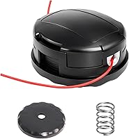 Vista 1 de Poweka SRM 225 Cabezal de recortadora para Echo Speed-Feed 400 Bump Trimmer Head Wear Cap Cubierta de carrete y cabezal de recortadora Reemplaza