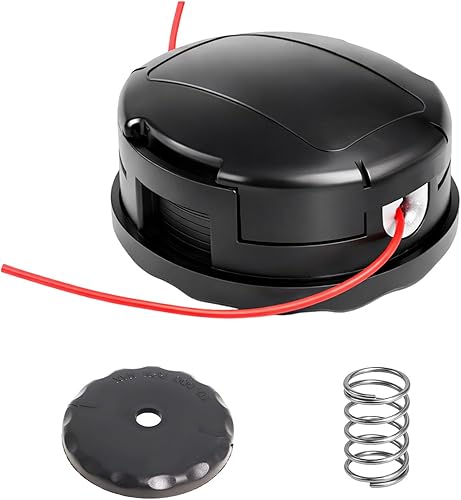 Poweka SRM 225 Cabezal de recortadora para Echo Speed-Feed 400 Bump Trimmer Head Wear Cap Cubierta de carrete y cabezal de recortadora Reemplaza