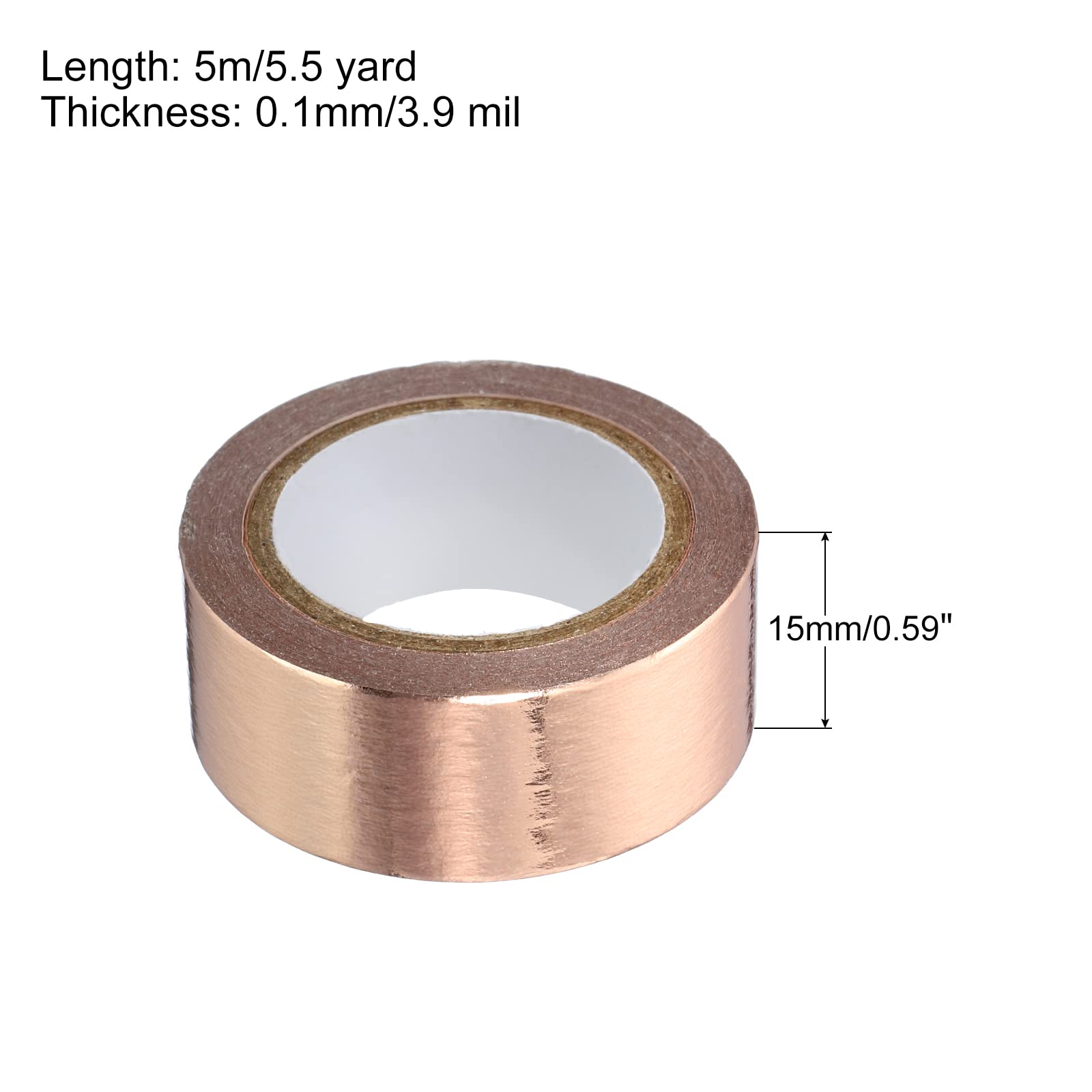 15MM X 5M Métallique Ruban, 3 Rouleau Feuille Autocollant Autoadhésif