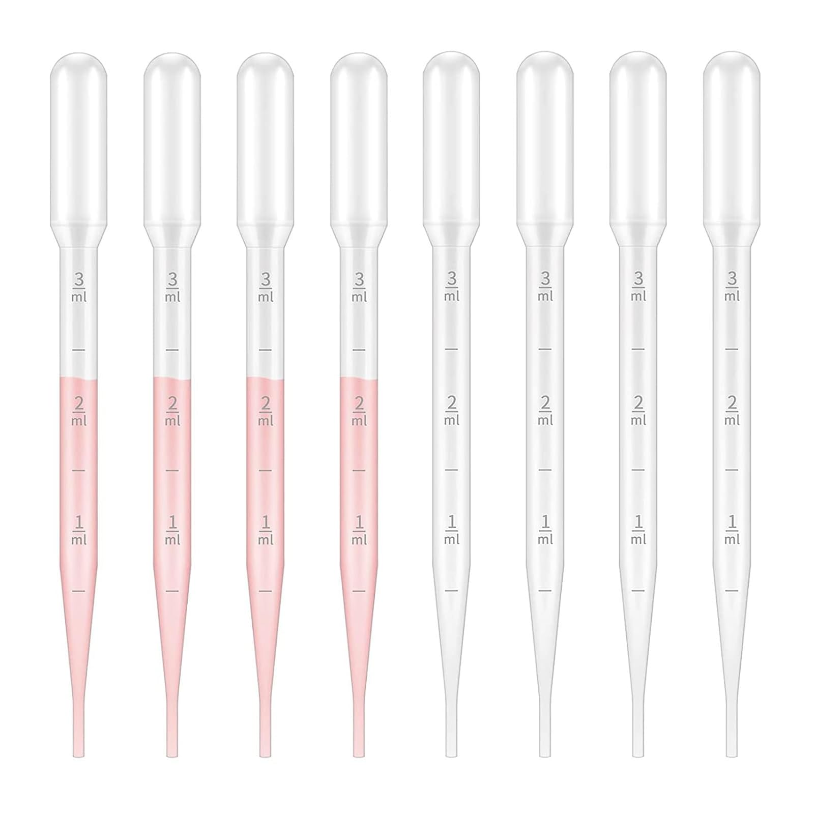 Pipettes Dropper, 100PCS Plastic Graduated Pipette, 3ml Flexible Eye Dropper for Essential Oils & Science Laboratory