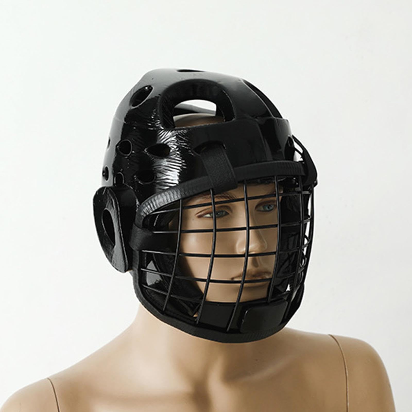 Casco de Boxeo Acolchado y cómodo, Protector Facial Completo para Entrenamiento de diversas Artes Marciales, Transpirable, para Taekwondo y Exteriores.