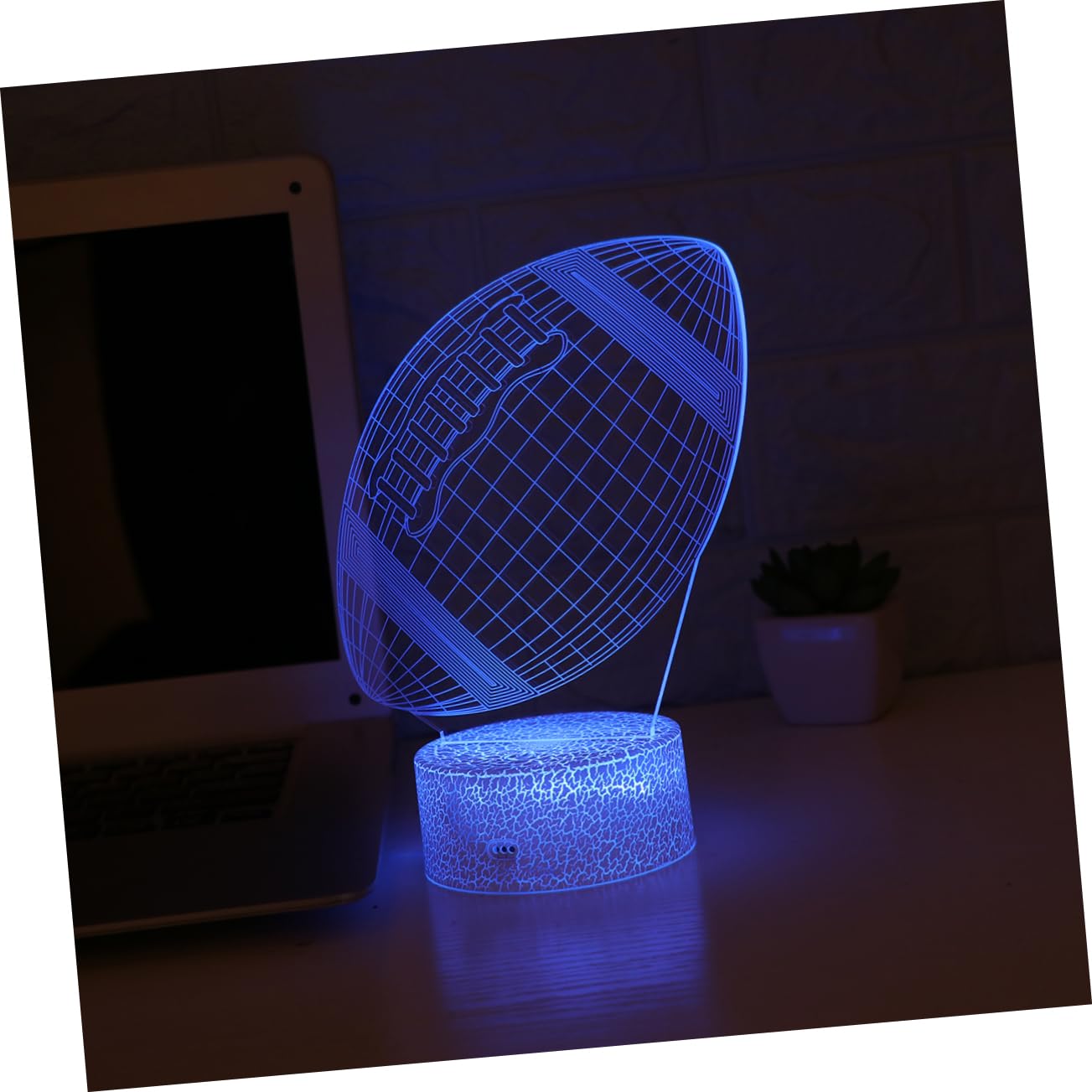 GWJKG Touch Night Light Table Lamp with USB Charging - Football Kids Room Decor