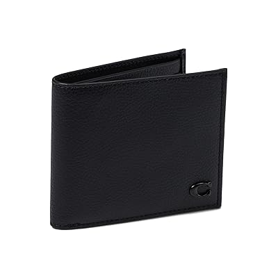 COACH Refined Double Bill in Pebble Leather w/ Sculpted C Hardware Branding Men