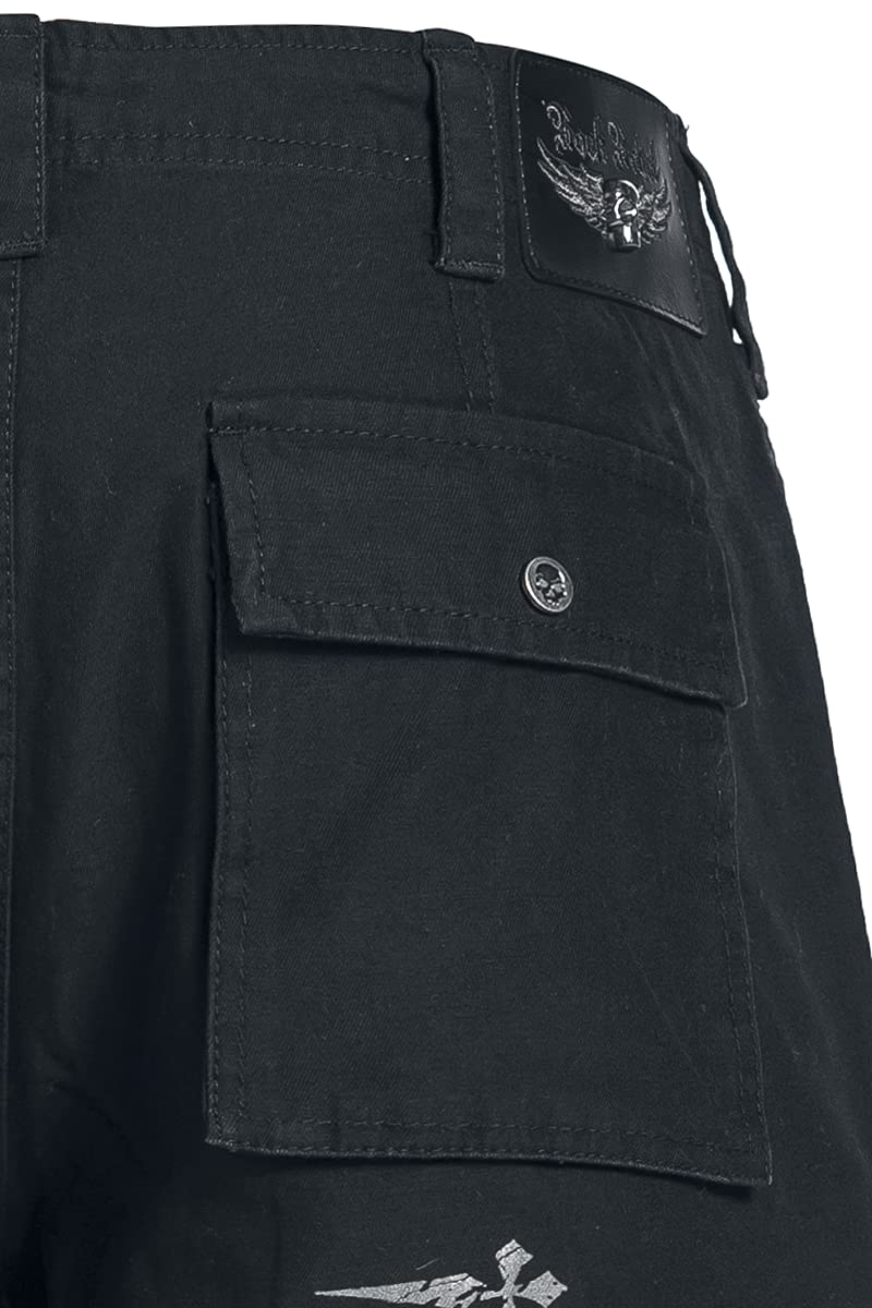 Rock Rebel by EMP Herren Schwarze Shorts mit rockigem Print