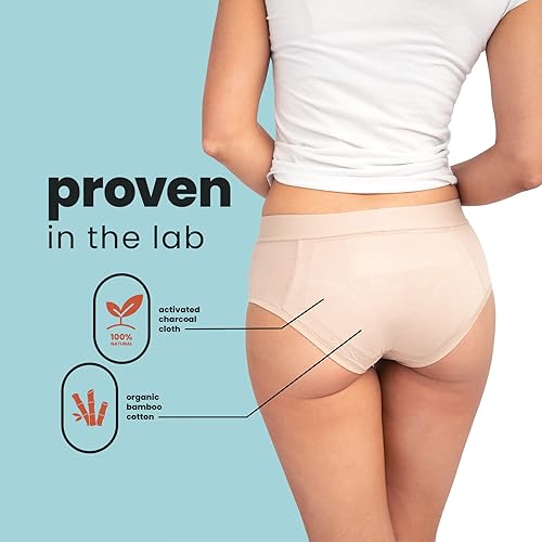 Miniatura 2 de Ropa interior filtrante de pedos, bragas de cadera para mujer con forro de carbón activado, neutraliza el olor a pedos